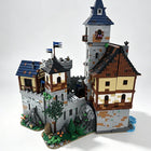 6609PCS Medieval Black Falcon's Castle Building Blocks Kit with Lights
