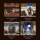 6609PCS Medieval Black Falcon's Castle Building Blocks Kit with Lights
