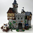6609PCS Medieval Black Falcon's Castle Building Blocks Kit with Lights