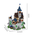 6609PCS Medieval Black Falcon's Castle Building Blocks Kit with Lights