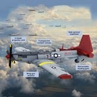 666pcs P-51 Mustang Fighter Plane Military Building Blocks Kit