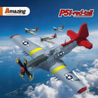 666pcs P-51 Mustang Fighter Plane Military Building Blocks Kit