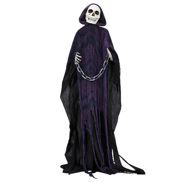 6FT Life-Size Animatronic Grim Reaper Halloween Yard Prop
