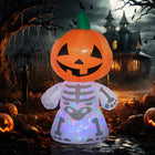 6FT Inflatable Pumpkin Head Skeleton Halloween Yard Decor