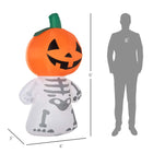 6FT Inflatable Pumpkin Head Skeleton Halloween Yard Decor