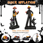 7.3FT Halloween Inflatable Ghostly Musician with Dog 6 LED Decor
