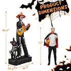 7.3FT Halloween Inflatable Ghostly Musician with Dog 6 LED Decor