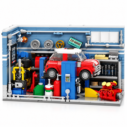 746PCS Mini Auto Repair Shop City Garage Building Blocks