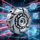 EDC Rotating Shell Spinning Top Metal Fidget Stress Toy - Silver