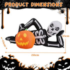 7FT Halloween Inflatable Lying Skeleton 7 LED Yard Decor