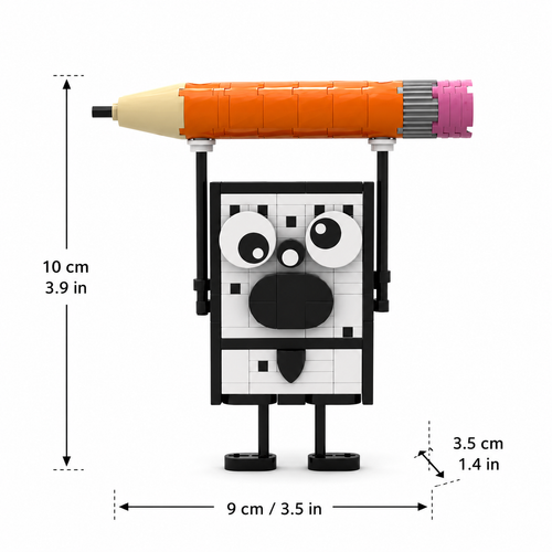 83PCS Cartoon Pencil Character Building Block Figure - DIY Collectible Brick Model Kit - alternate view