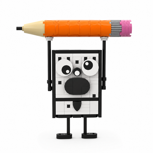 83PCS Cartoon Pencil Character Building Block Figure – DIY Collectible Brick Model Kit