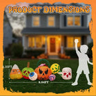 8FT Halloween Inflatable Pumpkins Eyeball Candy Yard Decor