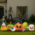 8FT Halloween Inflatable Pumpkins Eyeball Candy Yard Decor