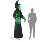 8FT Inflatable Mirror Face Ghost Halloween LED Yard Decor