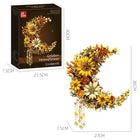939PCS Golden Moon Flower Building Blocks Wall Decor Set