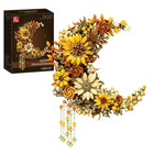 939PCS Golden Moon Flower Building Blocks Wall Decor Set
