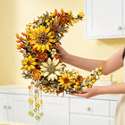 939PCS Golden Moon Flower Building Blocks Wall Decor Set