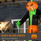 9FT Halloween Inflatable Pumpkin Head Ghost Outdoor LED Decor