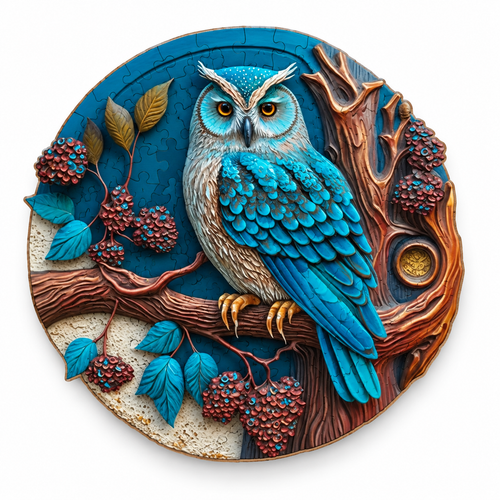 Assembled puzzle - all sizes — left three-quarter studio photo