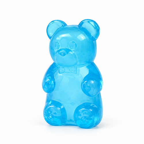 Purple Gummy Bear Squishy Toy Slow Rising Sensory Stress Ball - alternate view