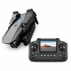 E88 foldable RC drone with built-in screen controller on a white background.