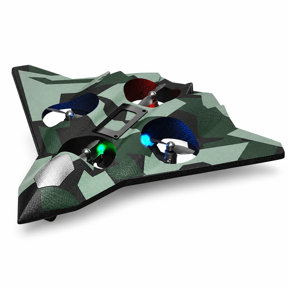 CZ36 Green RC EPP Foam Stunt Glider three-quarter left studio image