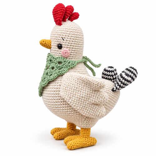 Chick woven animal doll kit left three-quarter studio image
