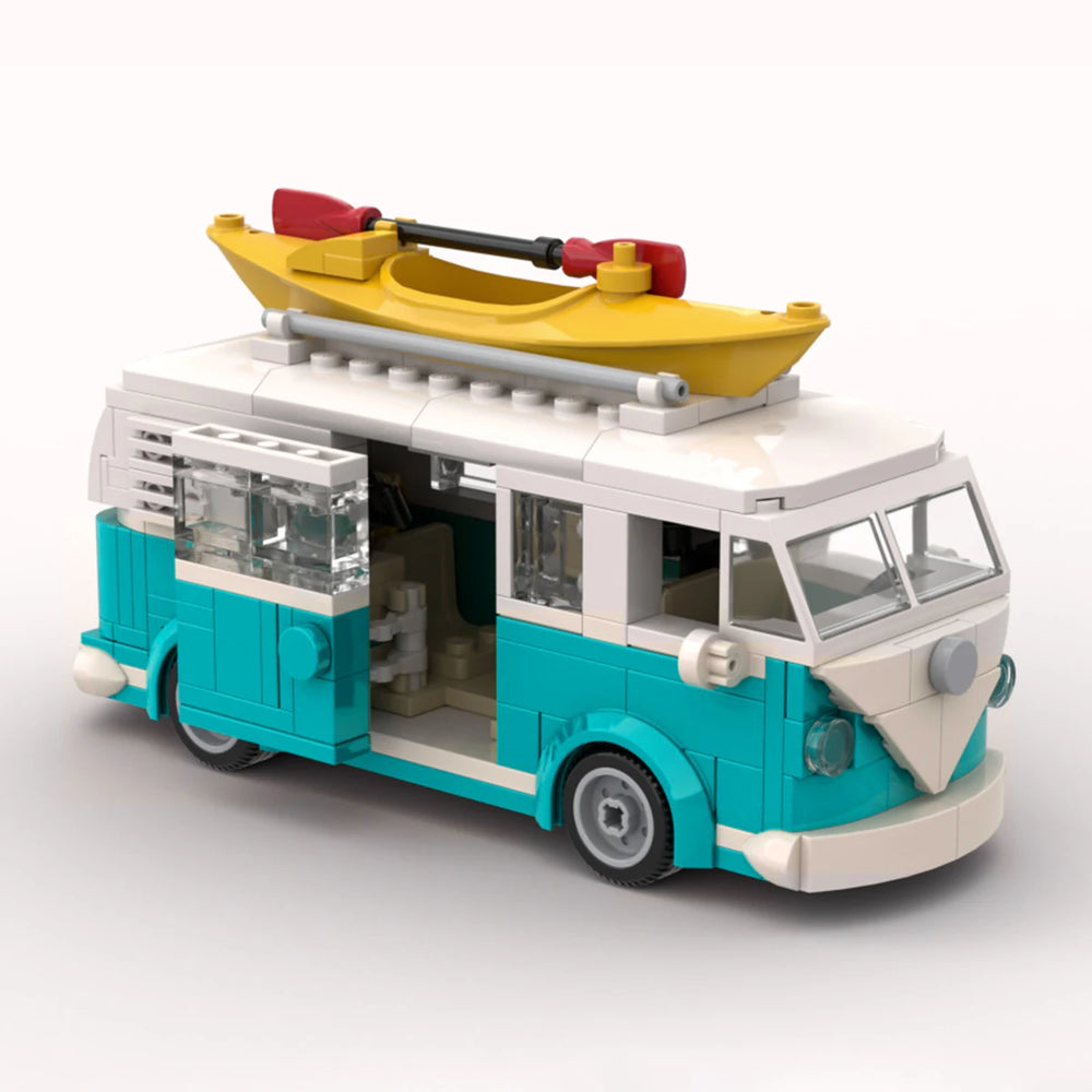 Classic T1 Camper Van Building Blocks Set – 309 Pieces Retro City Vehicle MOC Model