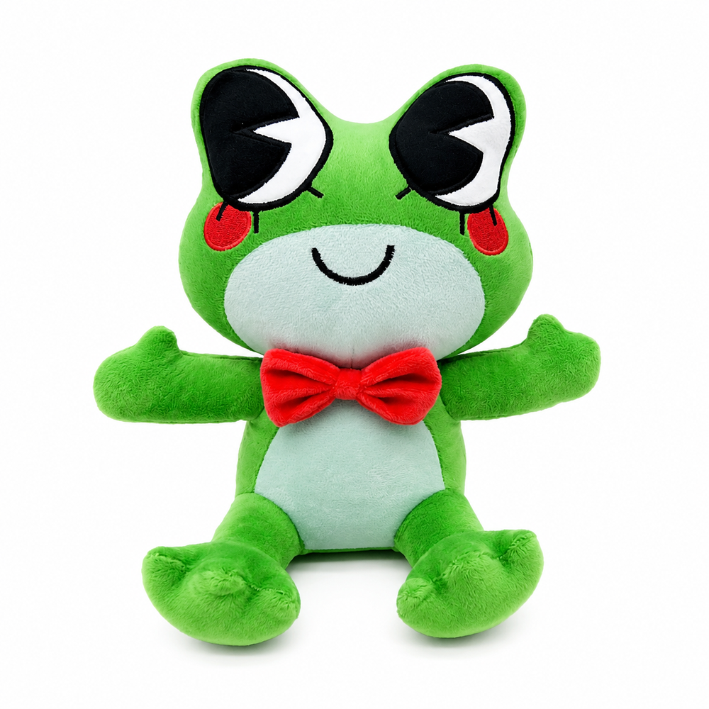 Cute Ribbit Frog Plush Toy - Soft Green Stuffed Animal Doll (24cm)