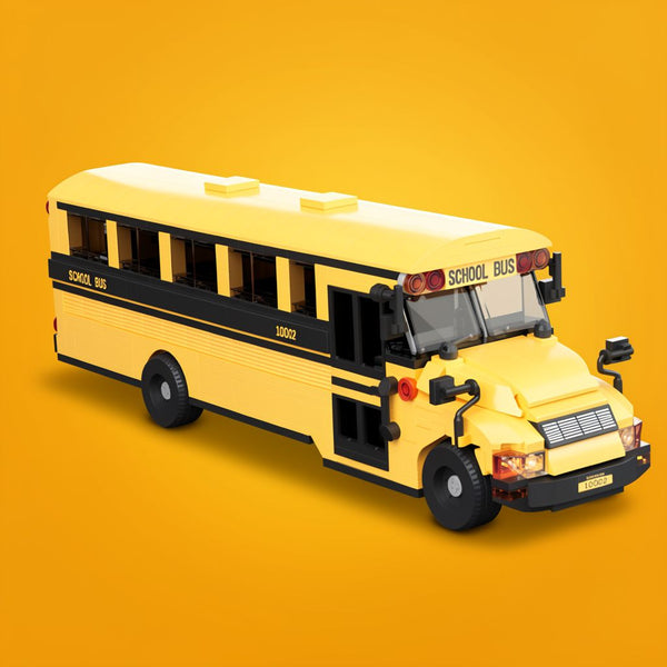 Yellow American School Bus Building Set | 788PCS Model | ToyIvia