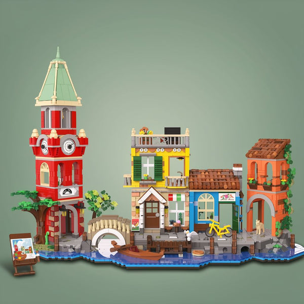 Venice Main Street Building Set | 2155PCS City House with Lights | ToyIvia