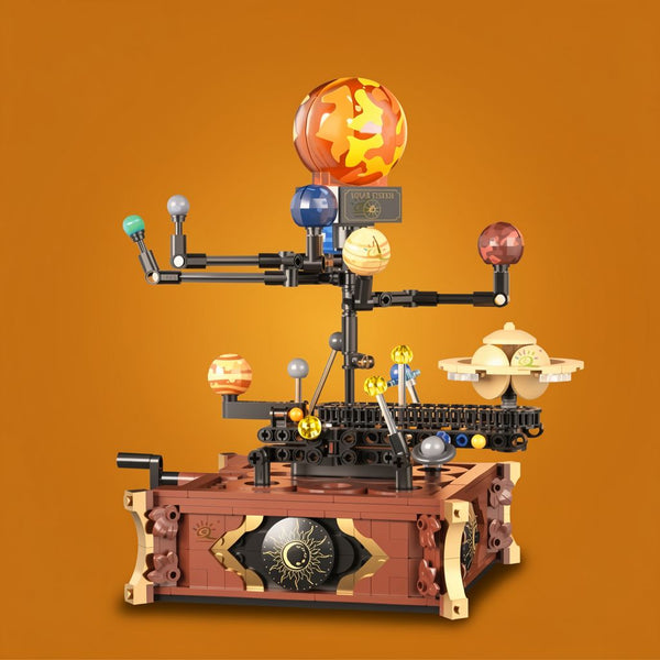 Toylvia™ Space Solar System Orbit Model - Mini MOC Building Blocks Desk Decor