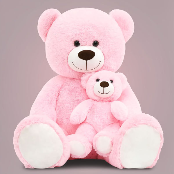 Tezituor Giant Teddy Bear 39" - Large Stuffed Bear with Baby Bear