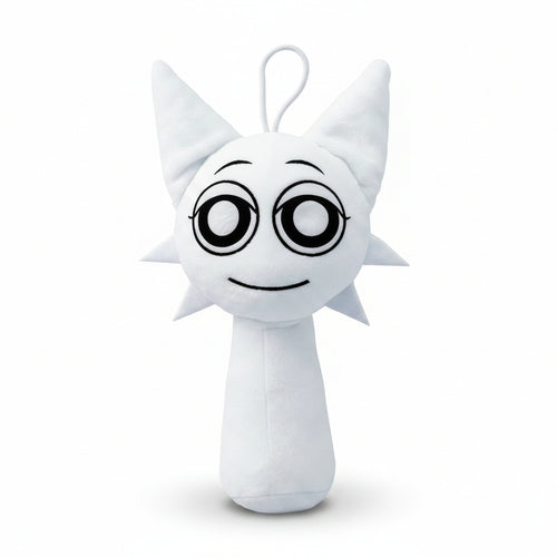 Sprunki Wenda Plush Toy - White Stuffed Animal Game Character Gift