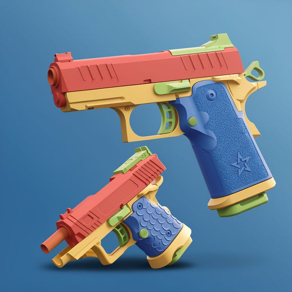 Shell Throwing Toy Gun Soft Bullet - Continuous Firing Blowback Toy