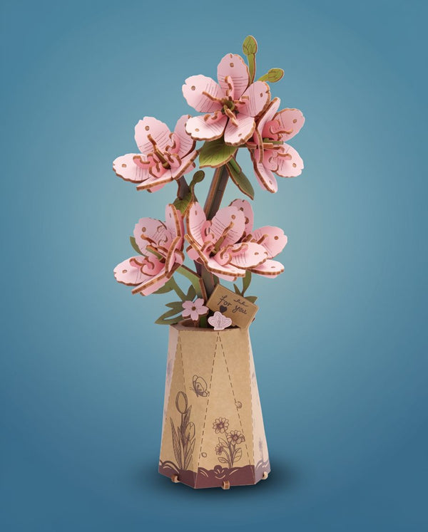 Rowood 3D Wooden Rose Bouquet - DIY Adjustable Flower Model Kit