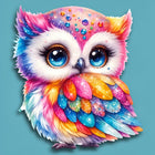Rainbow Gemstone Owl Wooden Jigsaw Puzzle - High-Difficulty Adult Art Puzzle | Toylvia™