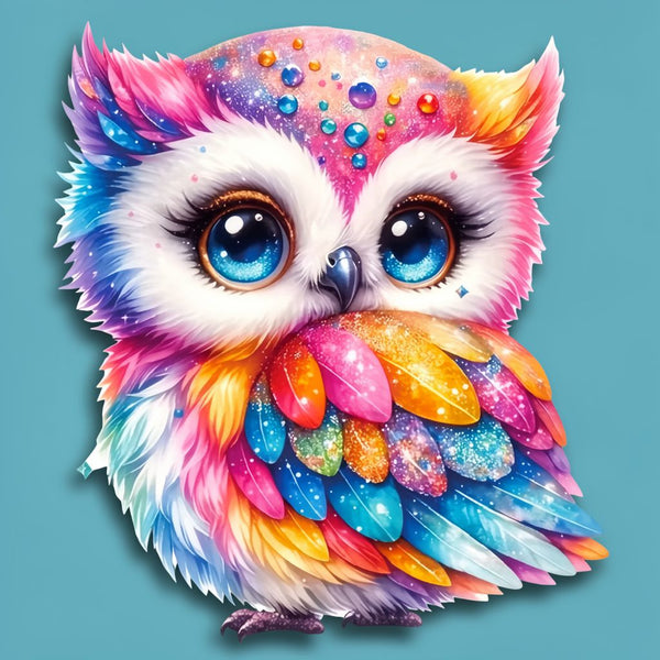 Rainbow Gemstone Owl Wooden Jigsaw Puzzle - High-Difficulty Adult Art Puzzle | Toylvia™