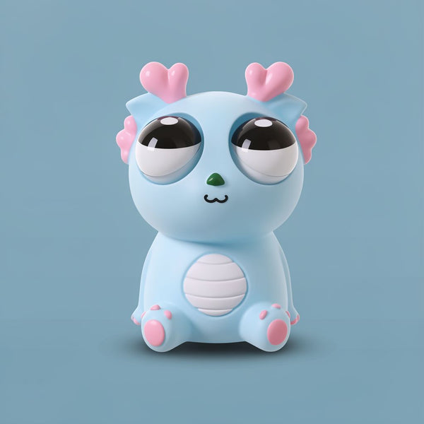 Pop-Out Eyes Dragon Squeeze Fidget Toy - Stress Relief Sensory Squishy