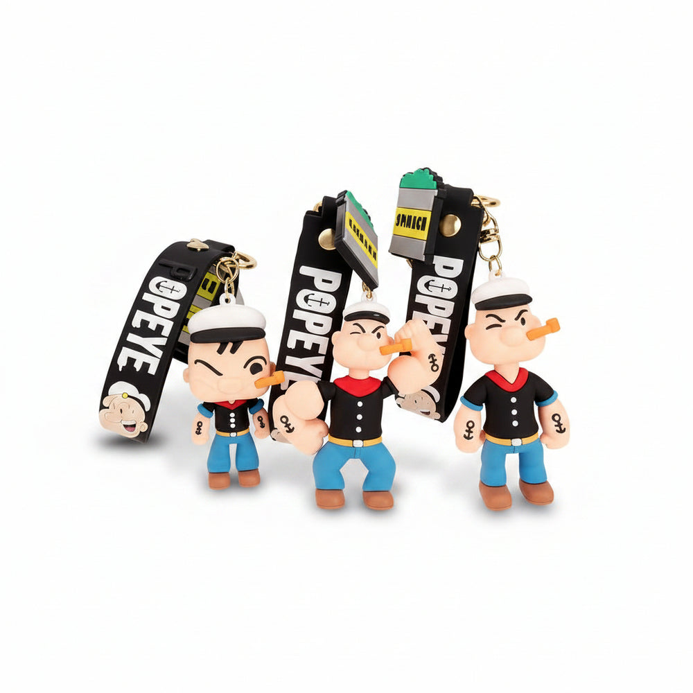 Popeye Kawaii Keychain - Cartoon Pendant Bag & Car Accessory