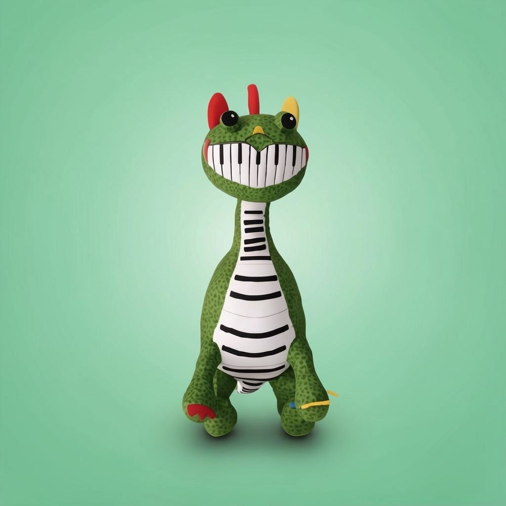 Pianosaurus Plush Toy - Cute Cartoon Monster Stuffed Doll (25cm)