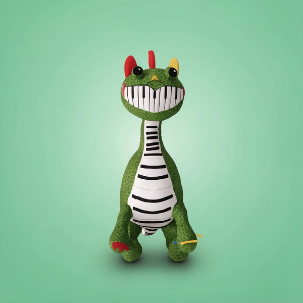 Pianosaurus Plush Toy - Cute Cartoon Monster Stuffed Doll (25cm)