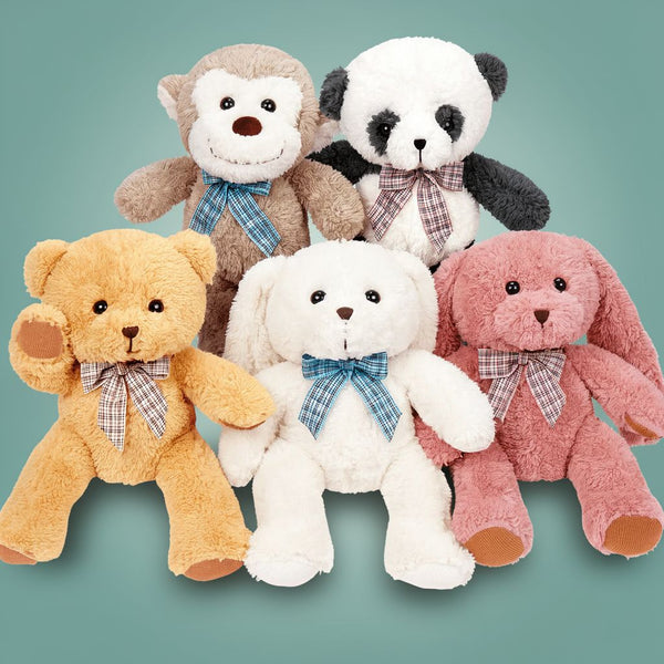 MaoGoLan 13" Stuffed Animals Bulk Set - Plush Bears & Bunnies (6 Pcs)