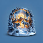 Magical Winter Wolf Forest Wooden Puzzle - Artistic Handicraft Decor