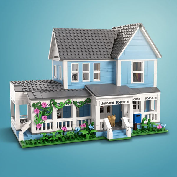Lorelai Girls Movie House Building Set - 1107Pcs Blue Palace Model