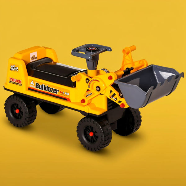Kids Bulldozer Ride-On Toy | Toddler Excavator with Digging Bucket | ToyIvia