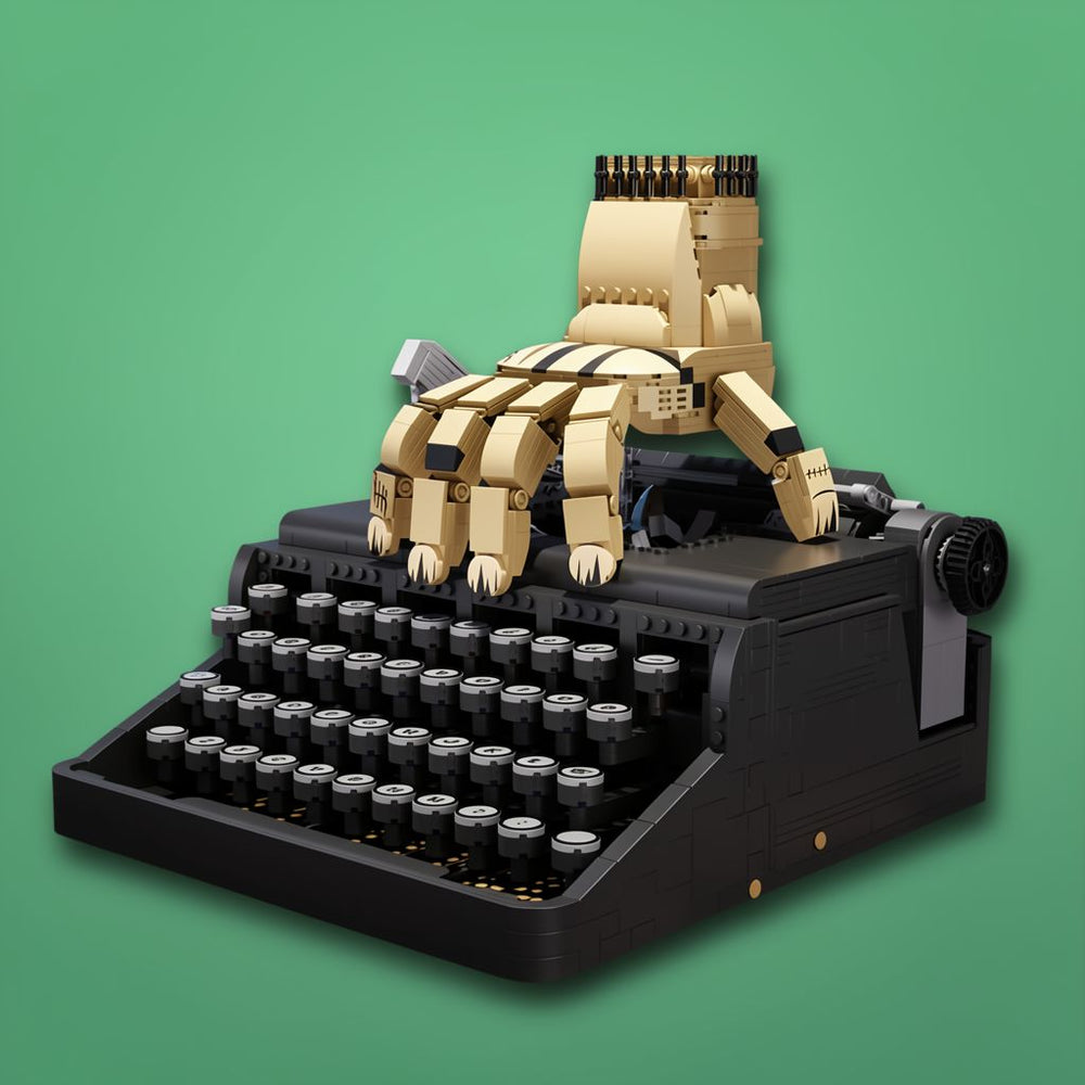 Gothic Typewriter Collectible Kit - Vintage Design Building Blocks Set