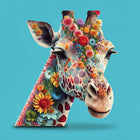 Flower Giraffe Wooden Jigsaw Puzzle - High-Difficulty Art Puzzle | Toylvia™