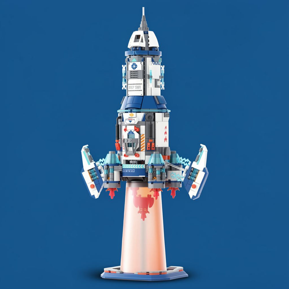 Deformable Space Rocket Building Set | 950Pcs 2-in-1 STEM Toy | Toylvia